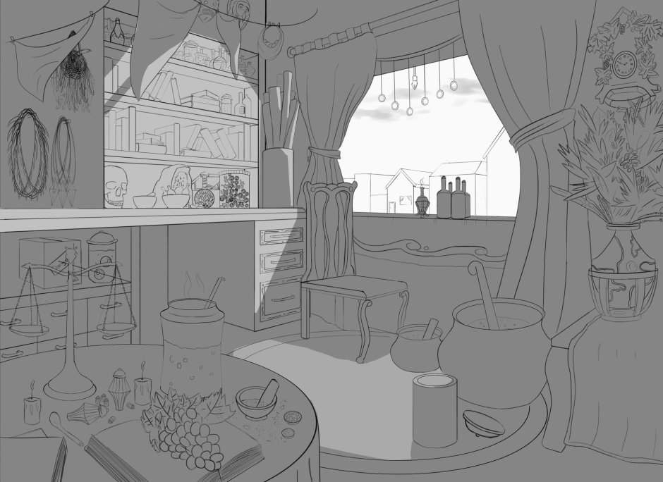 Witch room drawing