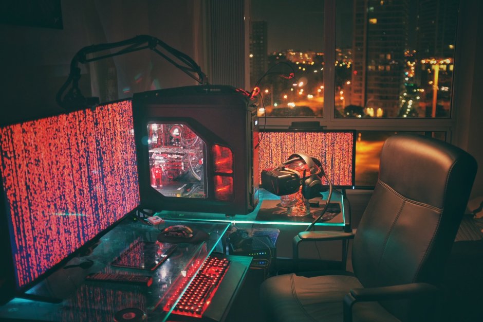 Cyberpunk themed room