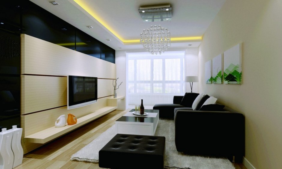 Rectangular living room designs