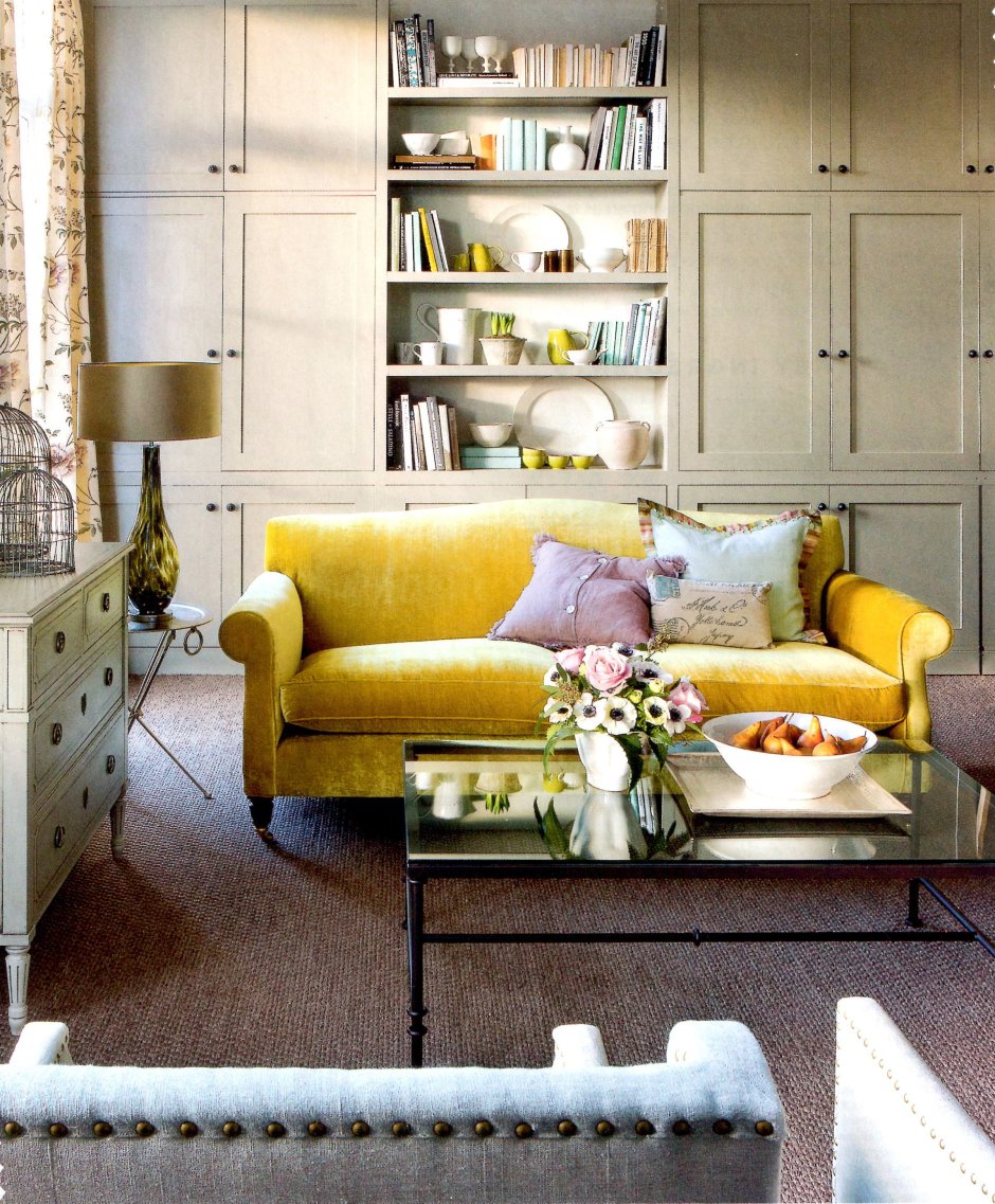 Mustard yellow sofa living room ideas