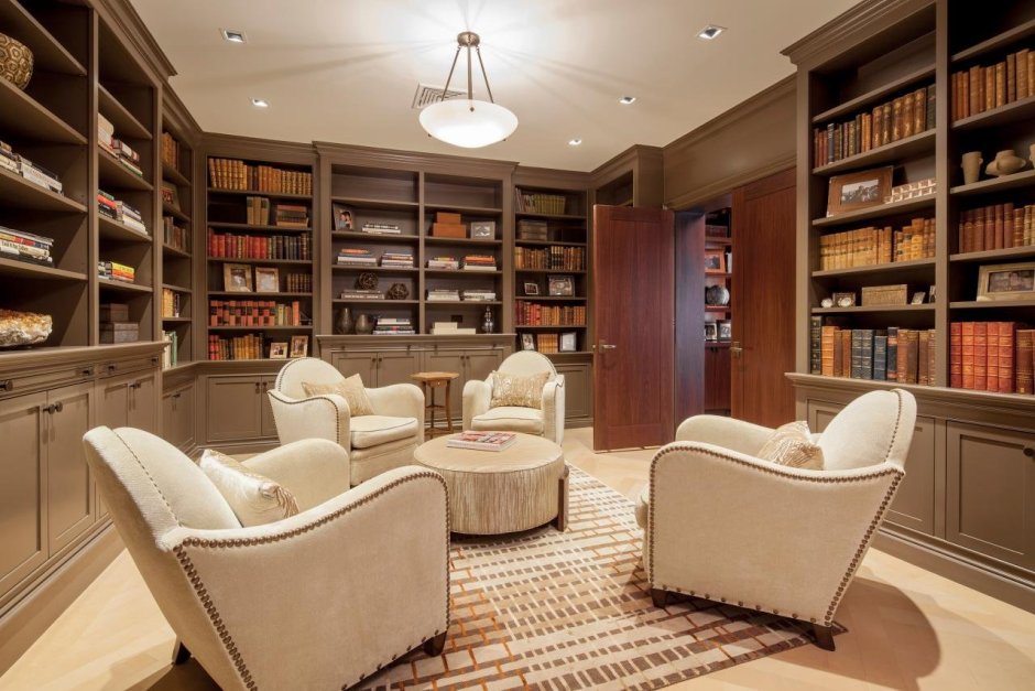 Library room design for home