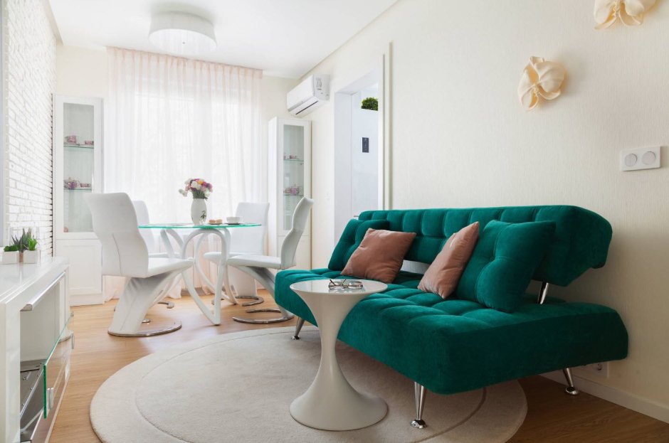 Emerald green sofa living room ideas