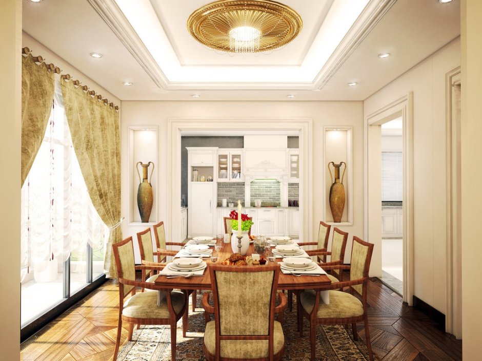 Design of ceiling in dining room