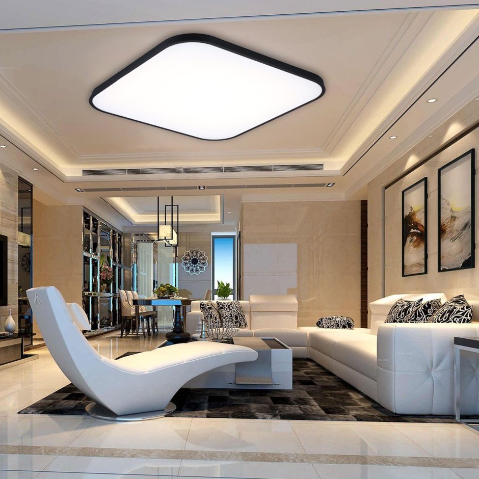 Profile light ceiling design for living room