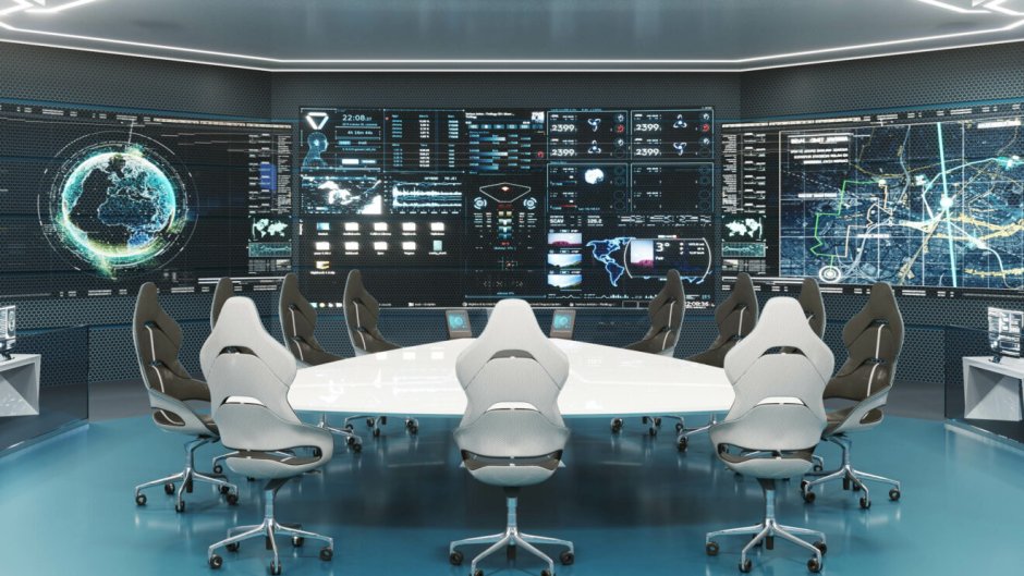 Futuristic control room