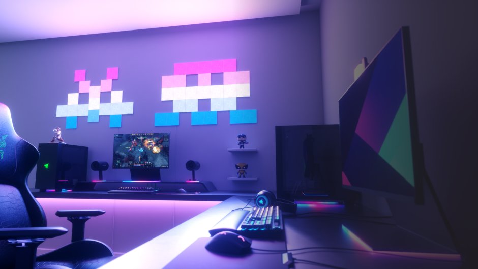150 Gamer Room Setup with RGB lighting ideas