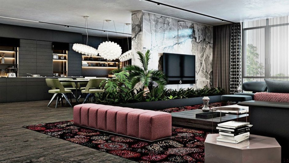 Billionaire modern rich luxury living room