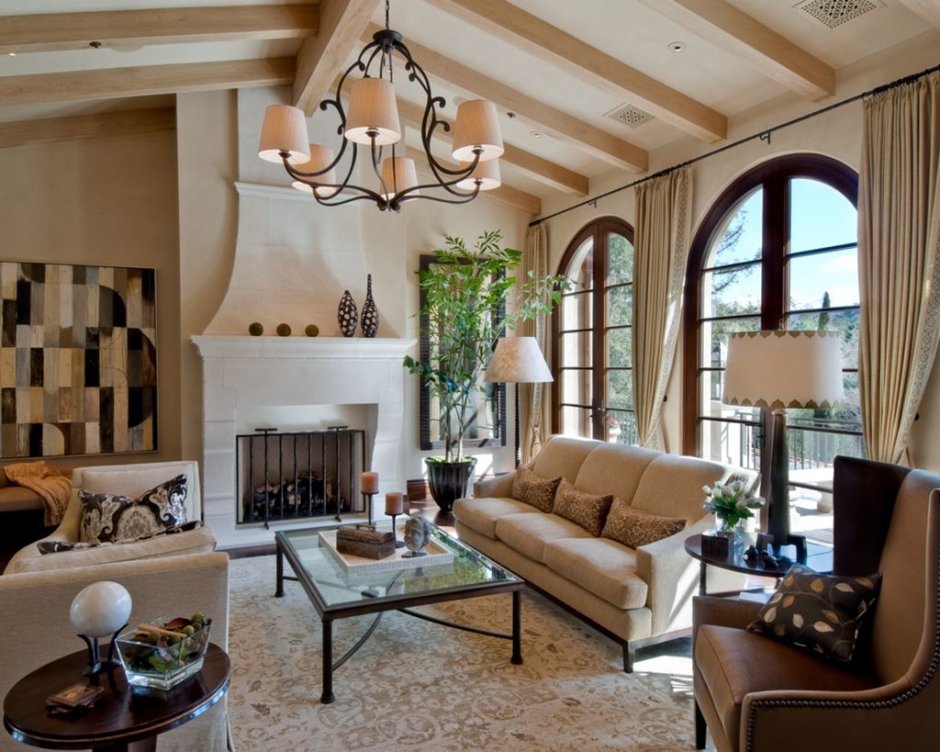 Mediterranean interior design living room