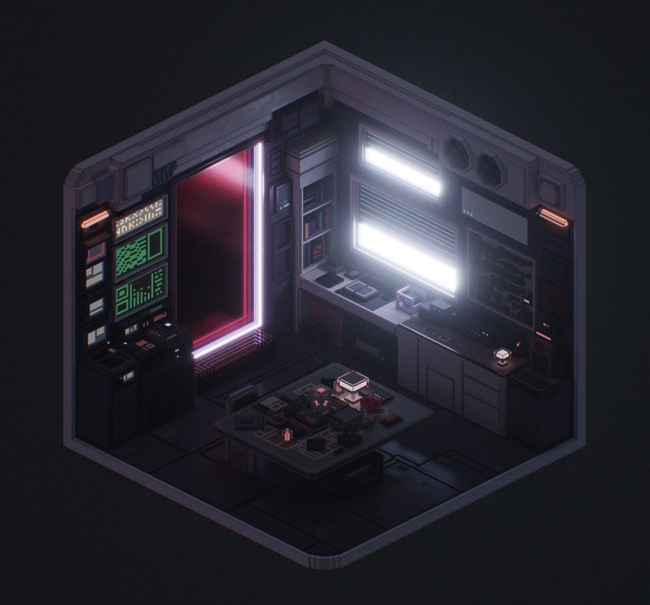 Cyberpunk gaming room