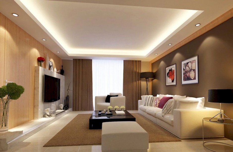 Down ceiling drawing room design