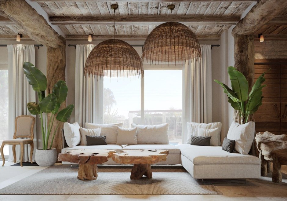 Rustic boho living room ideas