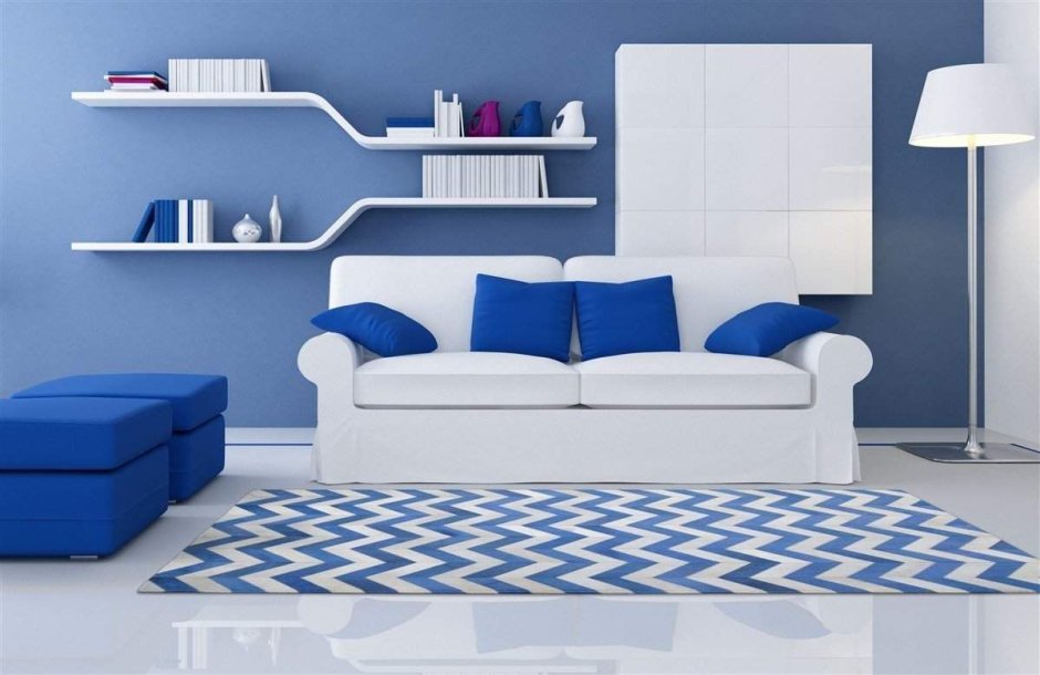 Room colour design blue