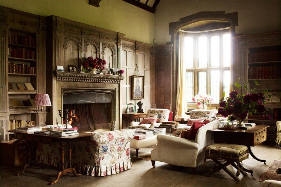 English country house living room