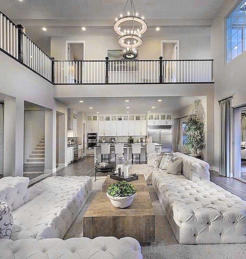 Luxury modern mansion living room