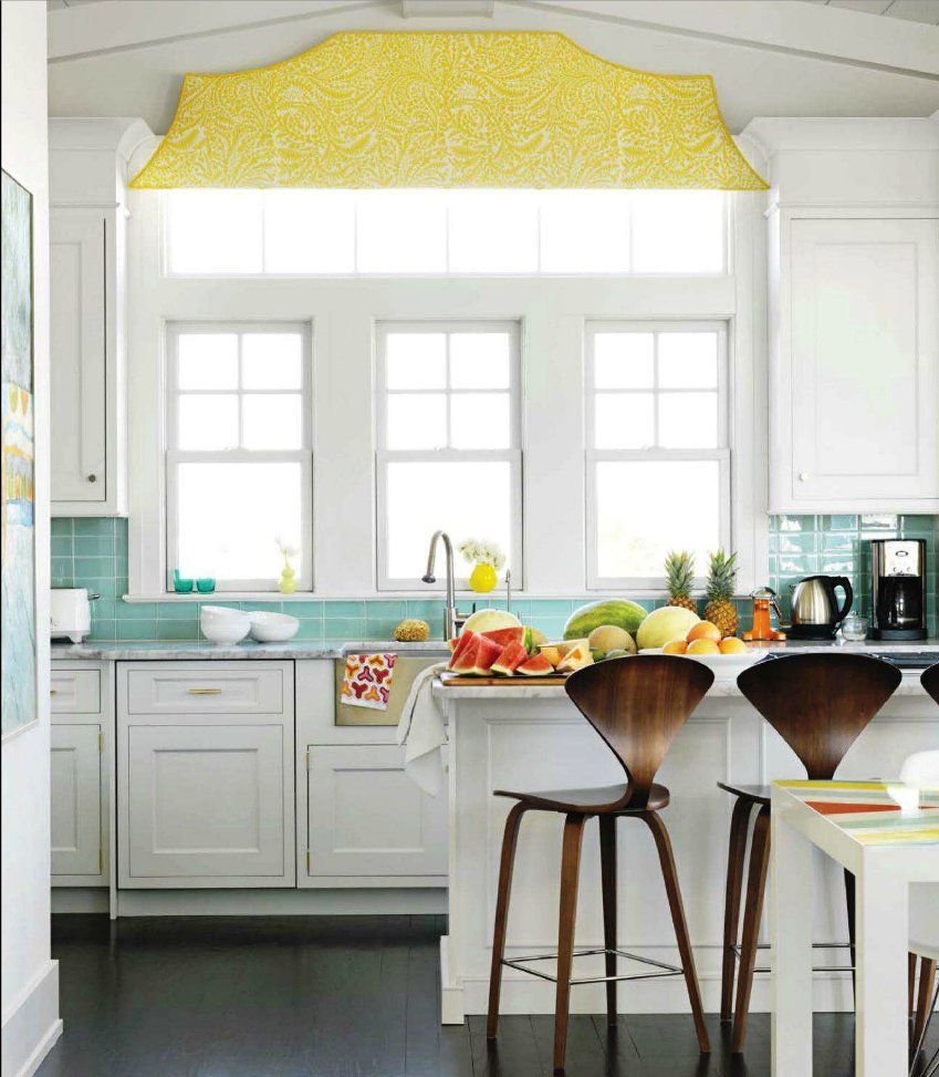 Yellow and green kitchens