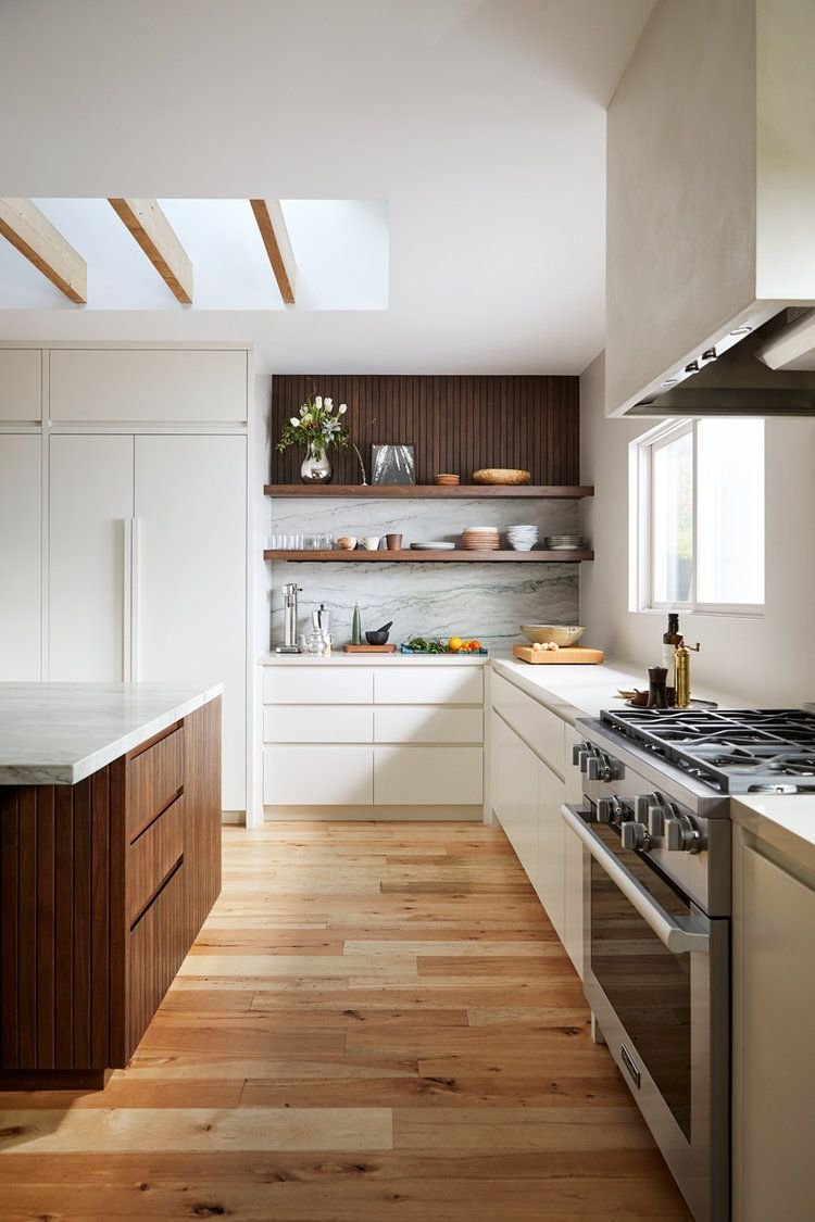White and wood kitchen