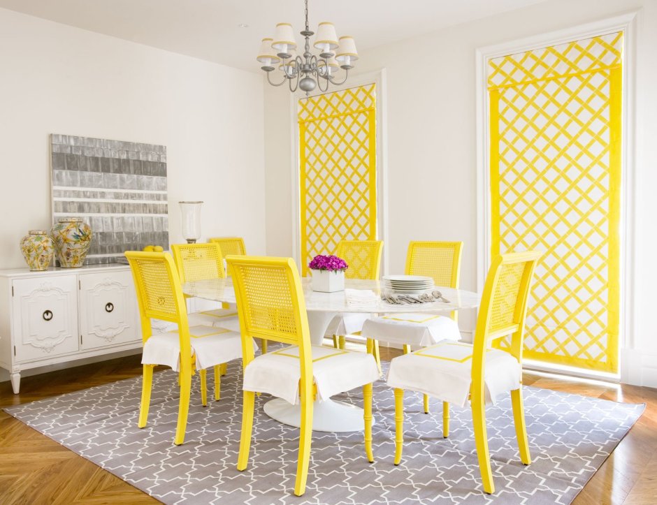 Yellow kitchen table