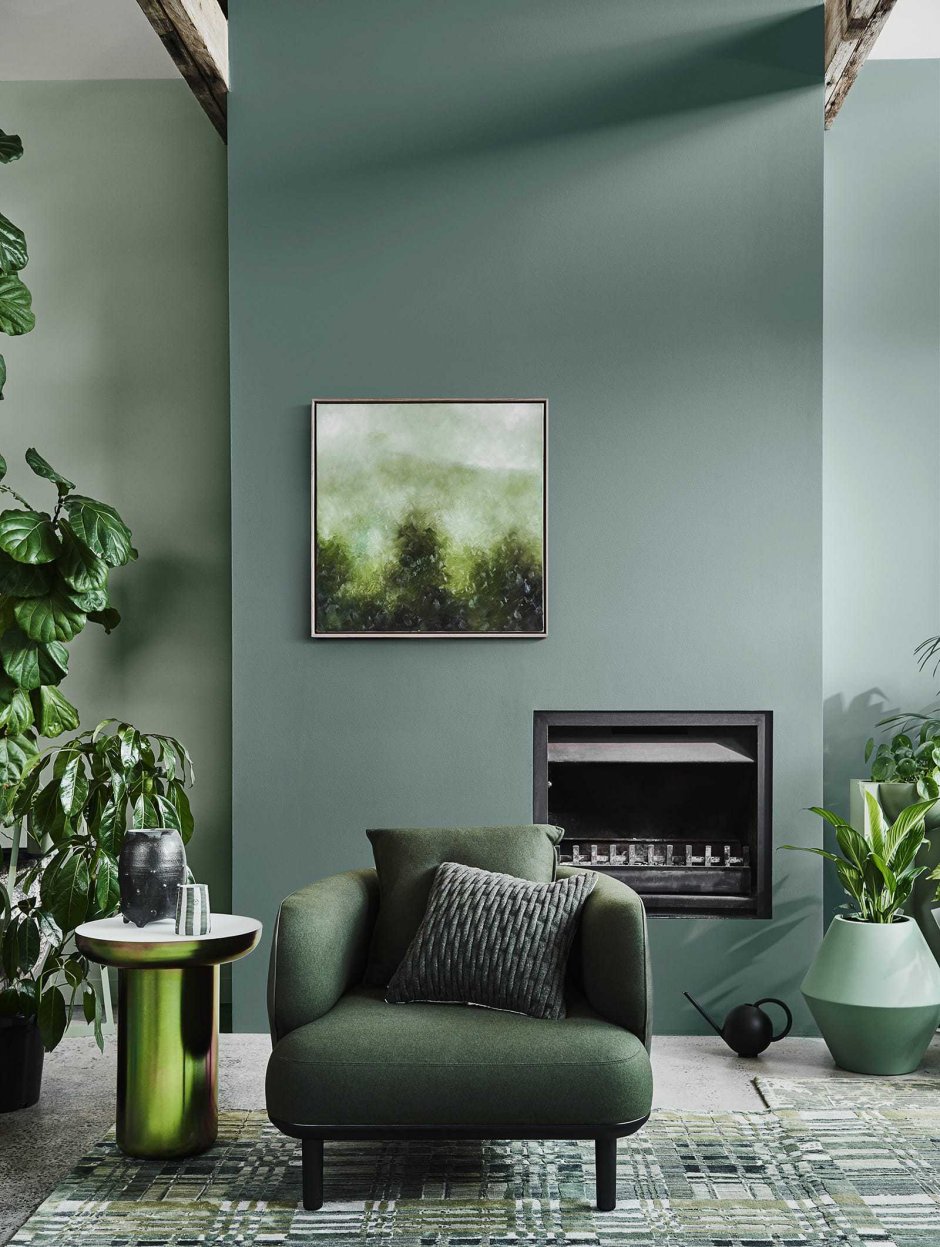 Interior green colour