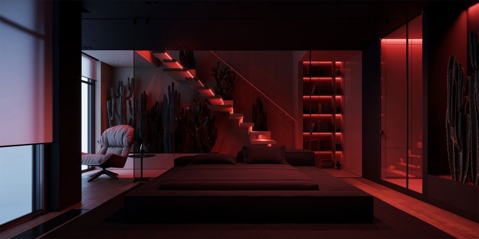Red room interior design
