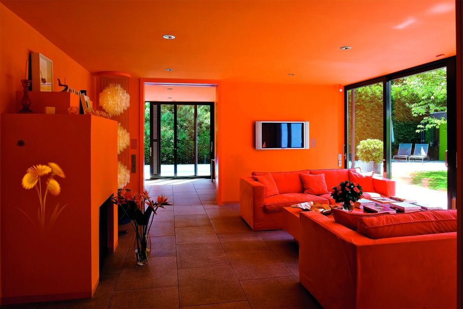 Orange in interior design