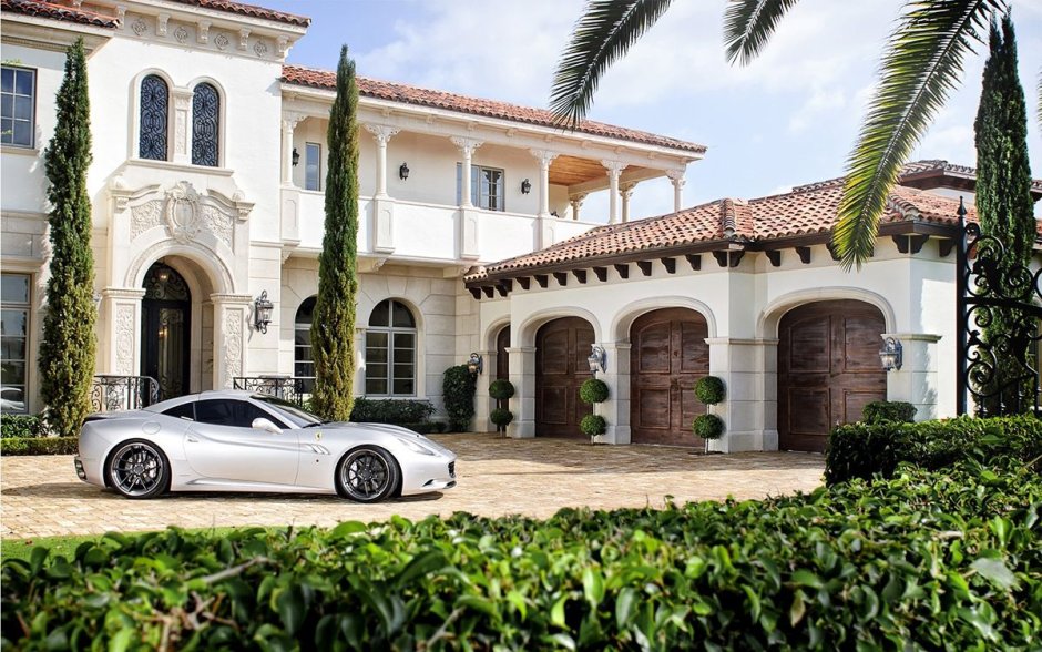 Luxury house with car