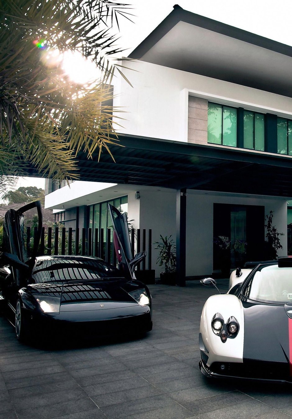 Rich house and cars