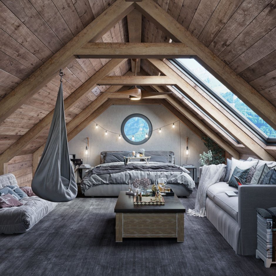 The attic of a house