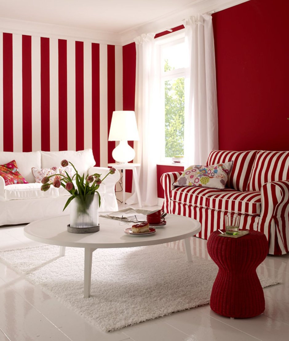 Red white room