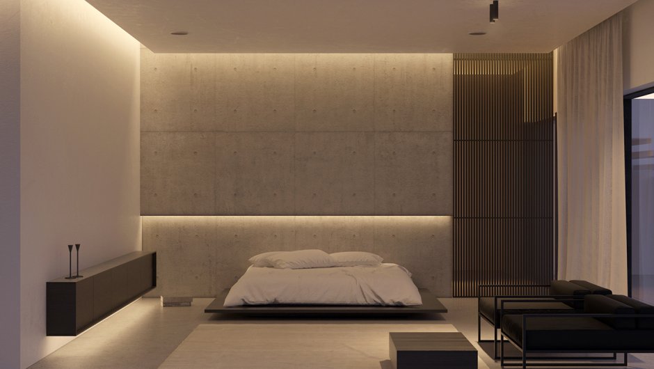 Concrete wall room