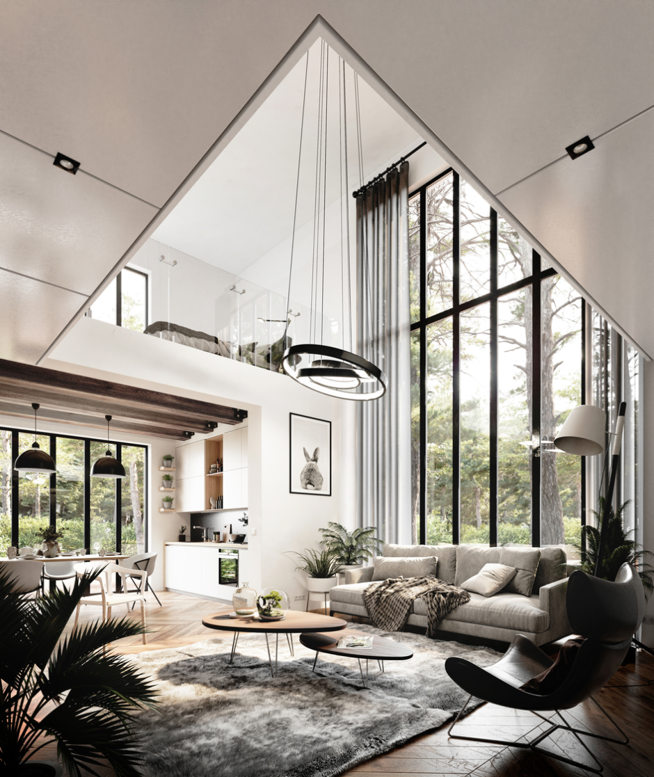 Modern living room lighting design