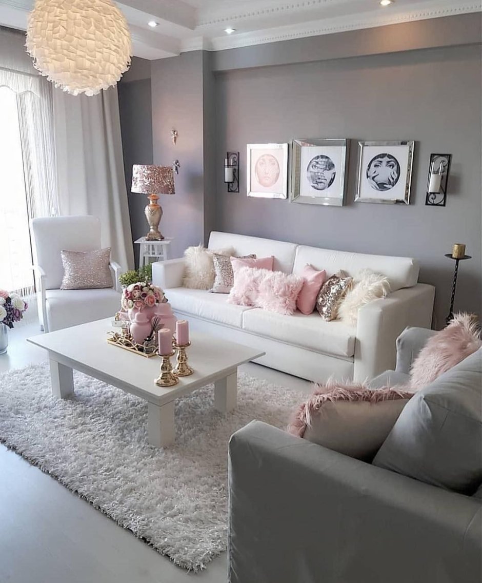 Pink gray room