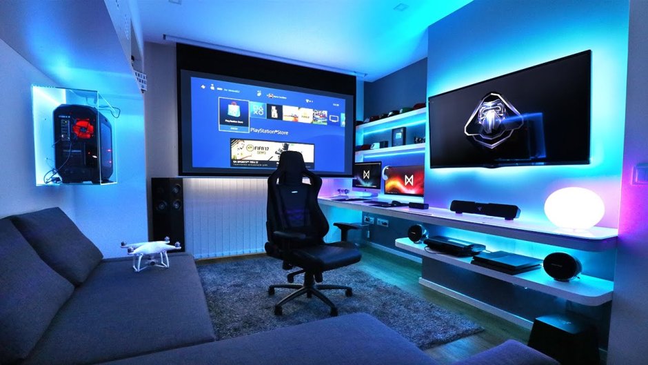Cozy gaming room