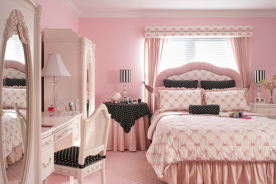 Pink room for baby girl